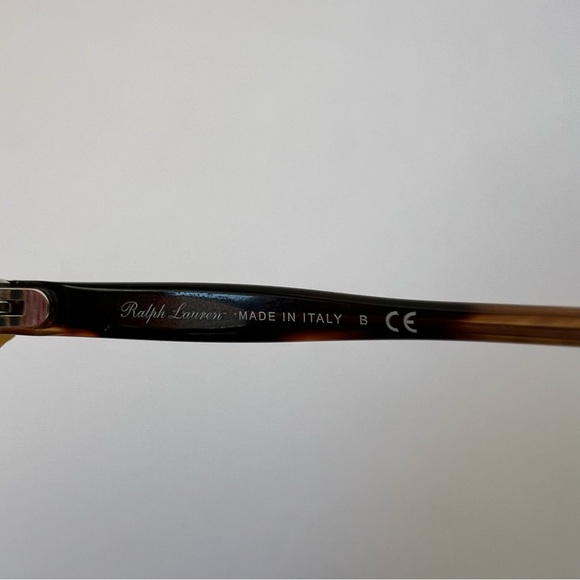 Polo Ralph Lauren Yellow Tortoise Round Sunglasses 103197 Lightweight - Picture 5 of 8